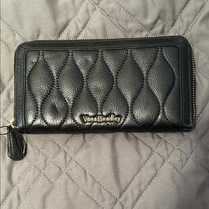 Vera Bradley Black Quilted Zip Wallet